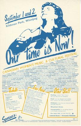 Our Time is Now!  Canadian Women’s Music and Cultural Festival.