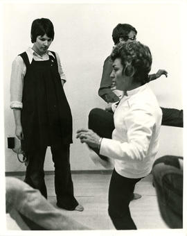 Unidentified women during self-defence classes  practicing kicking techniques at the Amazon Self-Defence and Toronto Women's Self Defence Centre, Toronto