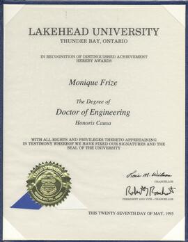 Lakehead University (D. Eng.) - Honorary Degree - Convocation '95