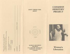 Canadian Herstory Project pamphlet - page 1