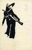 Screen print image of a Vietnamese Liberation Fighter
