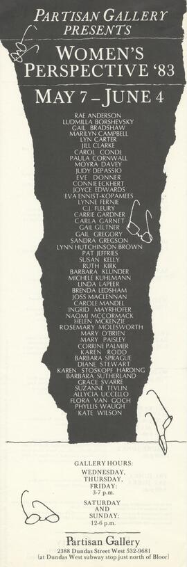 Partisan Gallery Presents: Women’s Perspective ‘83