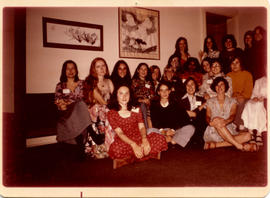 Women's Press Collective's members sitting and standing for a group photograph, [Toronto]