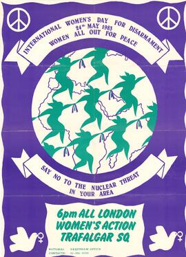 International Women's day for disarmament 24th May 1983 Women all out for peace