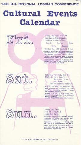 Cultural Events Calendar